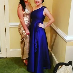 Adrianna Papell one shoulder formal gown